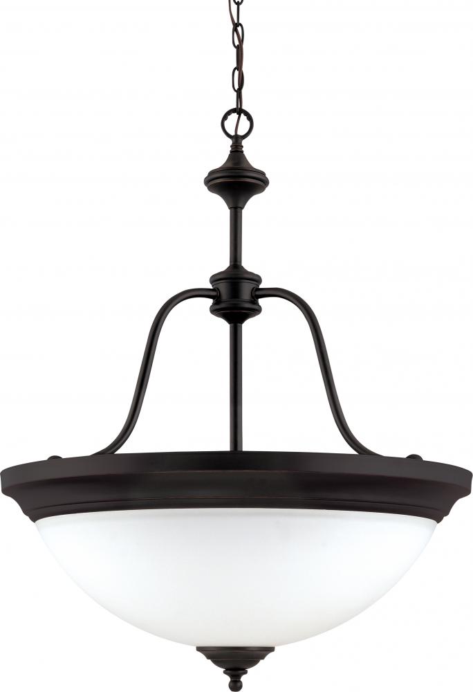 Glenwood ES; 4 Light; Large Pendant with Satin White Glass; Lamp Included