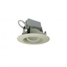  NLCBC-46930XWWLE4EM - 4" Cobalt Adjustable LED Retrofit, 1000lm / 12W, 3000K, White Reflector / White Flange,