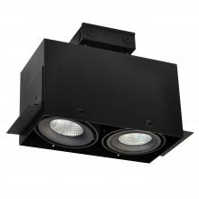  NMRTLG-12D6L1927B - LED Trimless 2-Head MLS Housing, 30W / 2100lm per Head, 2700K, 32-Degrees Flood, Black, 120-277V