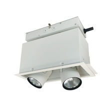  NMRTLGPD-12D1L2027FW - Pull-Down LED Trimless 2-Head MLS, 30W / 2100lm per Head, Flood, 2700K, White, 120V Triac/ELV/0-10V