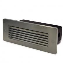  NSW-841/32BN - Brick Die-Cast LED Step Light w/ Horizontal Louver Face Plate, 118lm / 4.6W, 3000K, Brushed Nickel