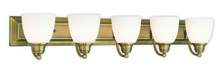  10505-01 - 5 Light Antique Brass Bath Light