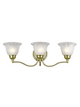  1353-02 - 3 Light Polished Brass Bath Light