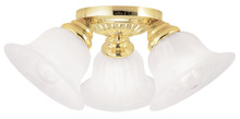  1529-02 - 3 Light Polished Brass Ceiling Mount