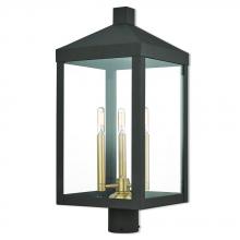  20586-07 - 3 Lt BZ Outdoor Post Top Lantern