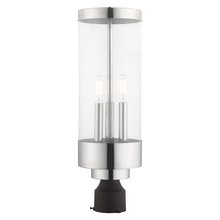  20728-05 - 3 Lt Polished Chrome Outdoor Post Top Lantern