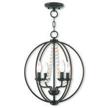  40914-92 - 4 Light EBZ Mini Chandelier/Flush Mount