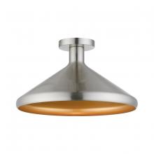  40950-91 - 1 Light Brushed Nickel Semi-Flush Mount