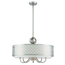  41105-91 - 6 Lt BN Pendant Chandelier