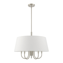  41315-91 - 6 Lt Brushed Nickel Pendant Chandelier