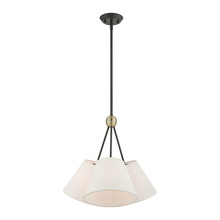  41383-07 - 3 Lt Bronze Shaded Chandelier