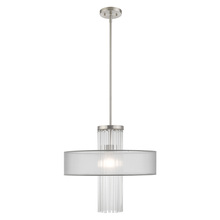  42804-91 - 1 Lt Brushed Nickel Pendant Chandelier