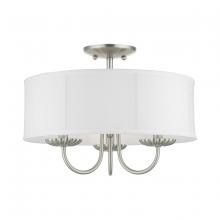  42989-91 - 3 Light Brushed Nickel Semi-Flush Mount