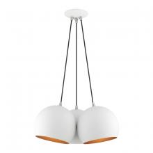  43393-03 - 3 Light White Globe Pendant