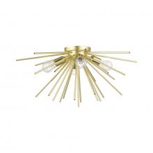  46170-33 - 4 Light Soft Gold with Polished Brass Accents Large Flush Mount