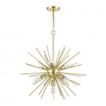  46175-33 - 7 Light Soft Gold with Polished Brass Accents Pendant Chandelier