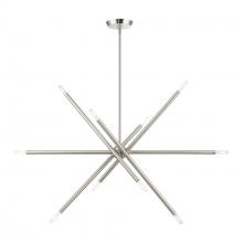  46777-91 - 10 Light Brushed Nickel Linear Chandelier