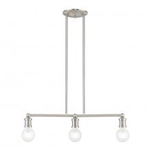  47163-91 - 3 Light Brushed Nickel Linear Chandelier