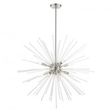  48828-91 - 8 Light Brushed Nickel Large Foyer Chandelier