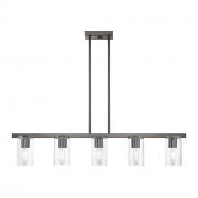  49275-46 - 5 Light Black Chrome Linear Chandelier