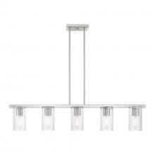  49275-91 - 5 Light Brushed Nickel Linear Chandelier