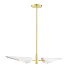  49492-12 - 2 Lt Satin Brass Linear Chandelier