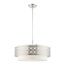  49870-91 - 5 Lt Brushed Nickel Pendant Chandelier