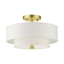  51042-12 - 2 Lt Satin Brass Semi Flush