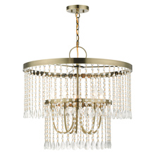  51065-01 - 5 Lt Antique Brass Pendant Chandelier