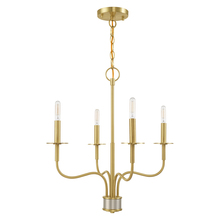  51324-12 - 4 Lt Satin Brass Mini Chandelier