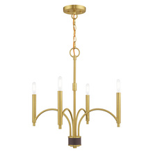  51334-12 - 4 Lt Satin Brass Mini Chandelier