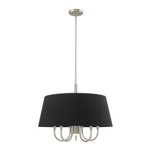  51356-91 - 6 Lt Brushed Nickel Pendant Chandelier