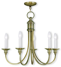  5145-01 - 5 Light Antique Brass Chandelier