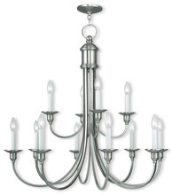  5149-91 - 12 Light Brushed Nickel Chandelier