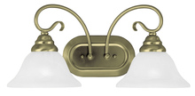  6102-01 - 2 Light Antique Brass Bath Light