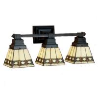  48028 - 20"W Diamond Band Mission 3 LT Vanity Light