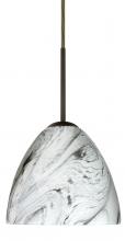  1BC-7572MG-MED-BR - Besa Sasha Pendant Bronze Marble Grigio 1x50W B10 Med