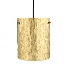  1JC-4006GS-LED-BK - Besa Tamburo 8 Pendant, Stone Gold Foil Black Finish, 1x11W LED