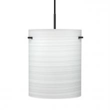  1JC-4006KR-LED-BK - Besa Tamburo 8 Pendant, Chalk, Black Finish, 1x11W LED