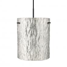  1JC-4006SS-LED-BK - Besa Tamburo 8 Pendant, Stone Gold Foil Black Finish, 1x11W LED