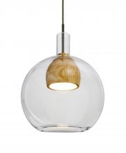  1JC-BENJICLMD-LED-BR - Besa, Benji Cord Pendant, Clear/Medium, Bronze Finish, 1x9W LED