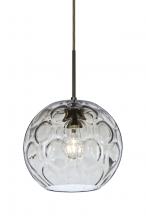  1JC-BOMYCL-BR - Besa Bombay Cord Pendant, Clear, Bronze Finish, 1x60W Medium Base