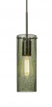  1JC-JUNI10MS-EDIL-BR - Besa, Juni 10 Cord Pendant, Moss Bubble, Bronze, 1x4W LED Filament