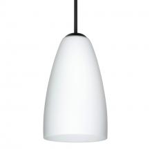 Besa Lighting 1JT-151107-LED-BK - Besa Riva 9 LED Pendant Opal Matte Black 1x9W LED