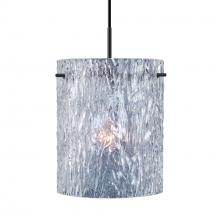  1JT-400600-LED-BK - Besa Tamburo 8 Pendant, Clear Stone, Black Finish, 1x11W LED