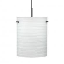  1JT-4006KR-LED-BK - Besa Tamburo 8 Pendant, Chalk, Black Finish, 1x11W LED