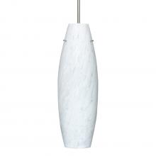  1JT-412719-LED-SN-L - Besa Suzi 18 Pendant Carrera Satin Nickel 1x11W LED, 15Ft. Cord