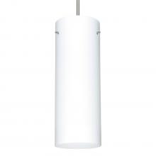  1JT-412807-LED-SN - Besa Stilo 18 LED Pendant Opal Matte Satin Nickel 1x11W LED