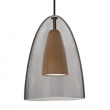 Besa Lighting 1JT-DANOSMMD-LED-BK - Besa, Dano Cord Pendant, Smoke/Medium, Black Finish, 1x9W LED