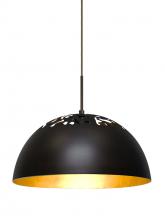  1JT-GORDY-LED-BR - Besa Gordy Pendant, Bronze Finish, 1x9W LED